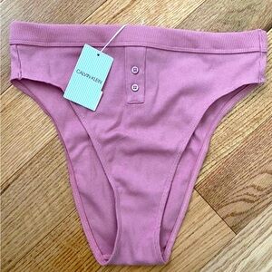 Calvin Klein Pink Ribbed Pajama Briefs